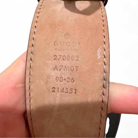 Gucci GG Gold MARMONT WIDE BELT Size 36 - Picture 2 of 5